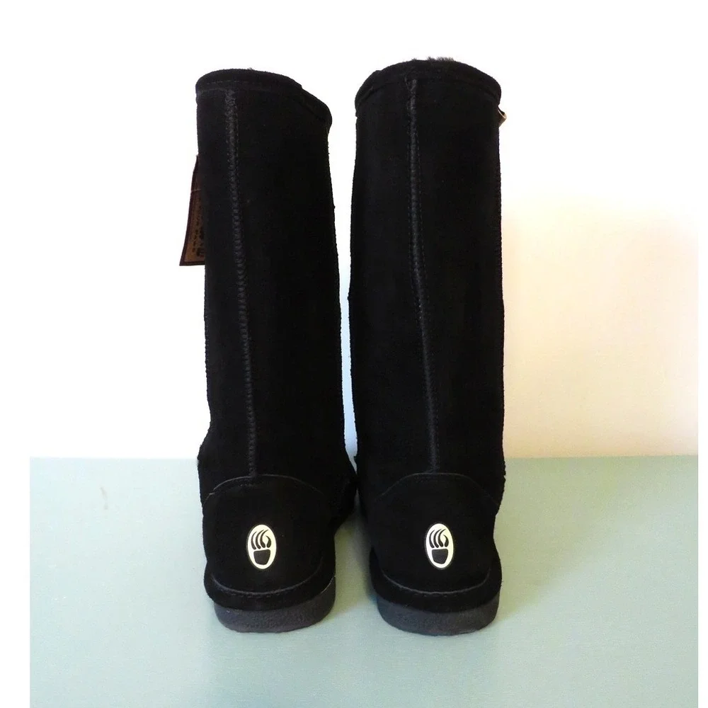 NWT BearPaw Tall Emma Classic Winter‎ Slip-On Boots Black Suede Size 6